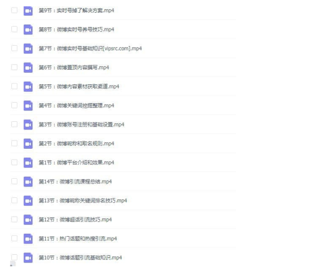 微博引流技巧-微博营销推广课程-基础操作篇-资源网站