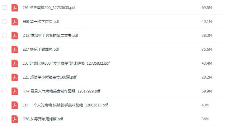 烤箱食谱大全及做法-电子书下载-资源网站