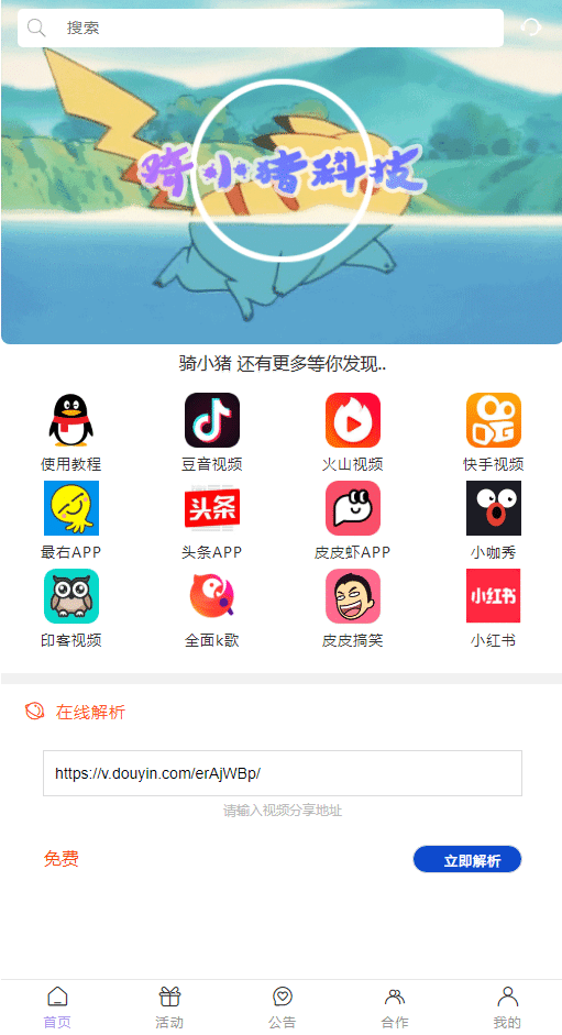 图片[1]-支持各大短视频去水印源码-附带api接口