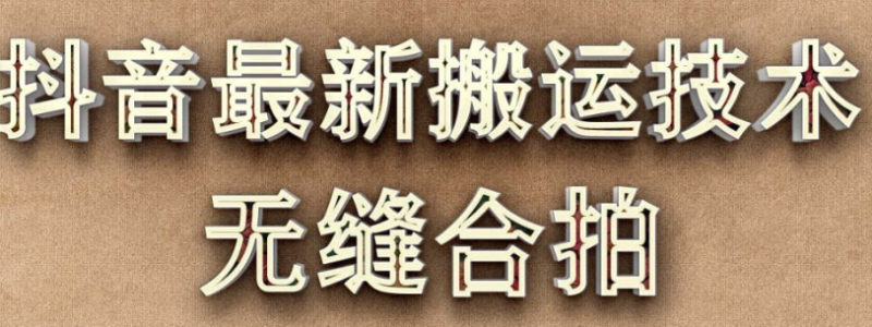 抖音搬运技术-最近很火的搬运方法,无缝合拍-视频教程-资源网站