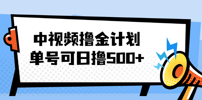 视频黄金项目-单号每天可以500-资源网站