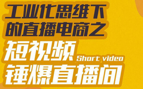 工业化思维下的直播电商短视频锤打直播间-服从并执行爆炸命令-资源网站