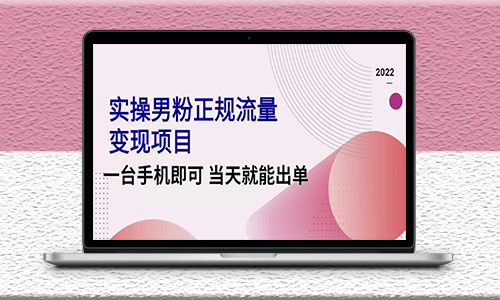 正规流量-实操男粉变现项目_一台手机即可-视频课程-资源网站