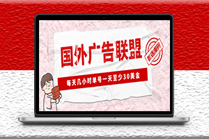 最新国外LEAD广告联盟搬砖项目-详细教程-资源网站