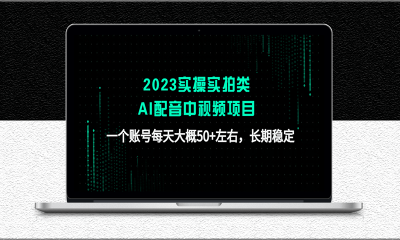 2023最新实操实拍AI配音中视频项目-资源网站