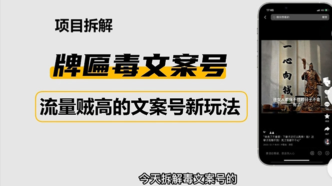 图片[1]-抖音快手毒文案新玩法-起号快变现容易-爱分享资源网