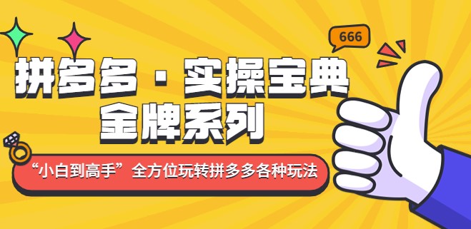 图片[1]-拼多多金牌系列全方位各种玩法-资源网站