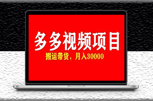 快速获取多多带货视频资格_搬运带货_全套脚本+详细玩法-资源网站