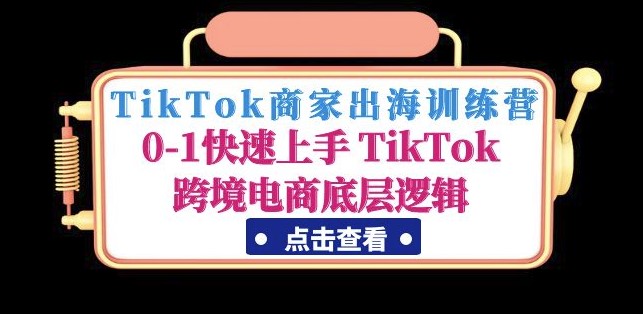 图片[1]-TikTok跨境电商底层逻辑_商家训练营-资源网站