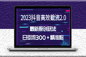 独家抖音截流玩法_日引300+创业粉（价值1280）-资源网站