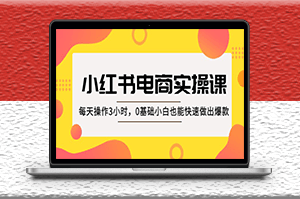 小红书电商课：零基础小白也能快速做出爆款！-资源网站
