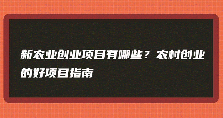 适合农村个人在家创业项目