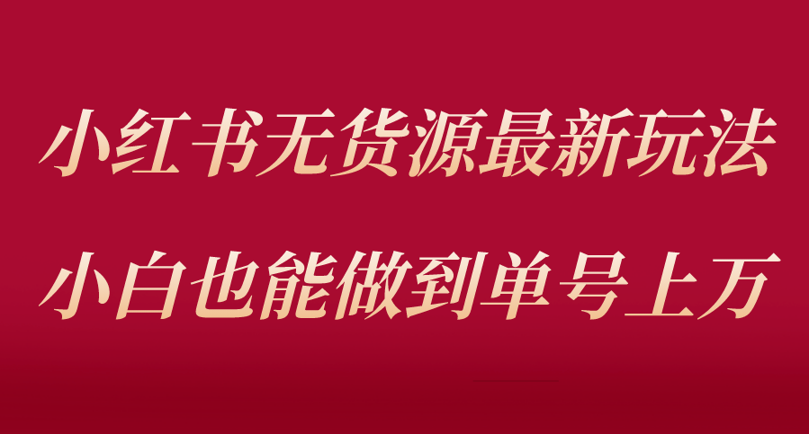 图片[1]-无货源也能赚钱！电商小白一周上万单，这个新玩法让你实现梦想！-资源网站