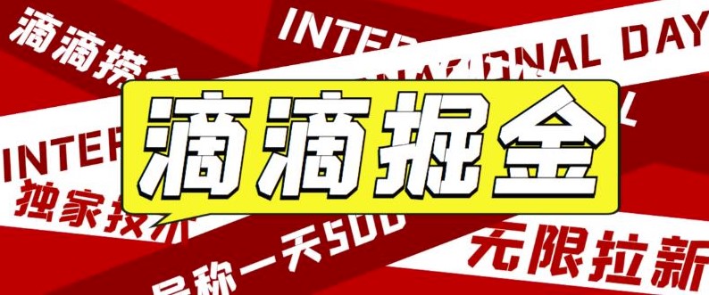 图片[1]-滴滴掘金项目_一天赚500+！教你如何做【教学视频】