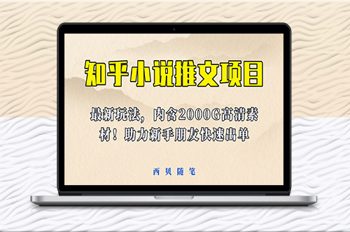 2500G素材_外面卖980元的小说推文变现新玩法-资源网站