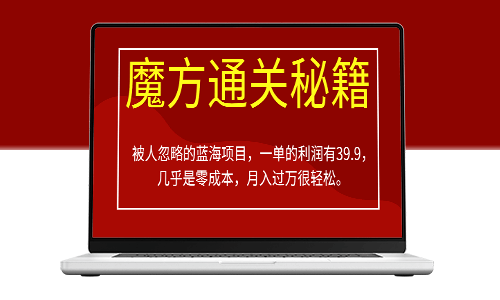 揭秘被忽视的蓝海项目_魔方通关秘籍揭示_每单利润高达39.9_零成本创业-资源网站