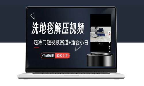 超冷门抖音短视频赛道揭秘：清洗地毯解压视频教程+素材-资源网站
