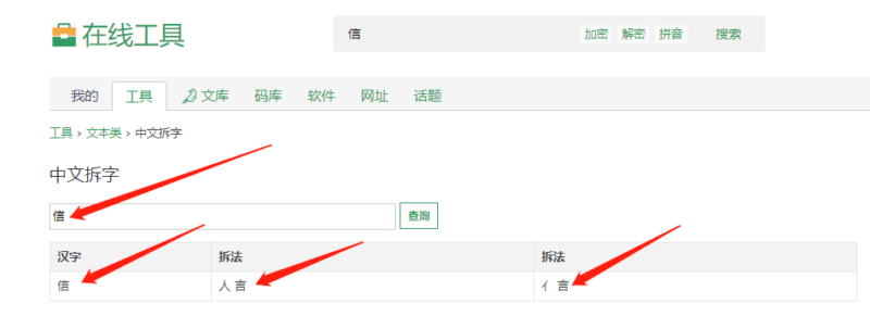 中文拆字在线工具_助力引流规避铭感词-资源网站