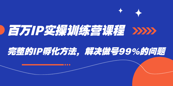 图片[1]-百万IP实战训练营_解决99%做号问题的完整IP孵化方法-资源网站