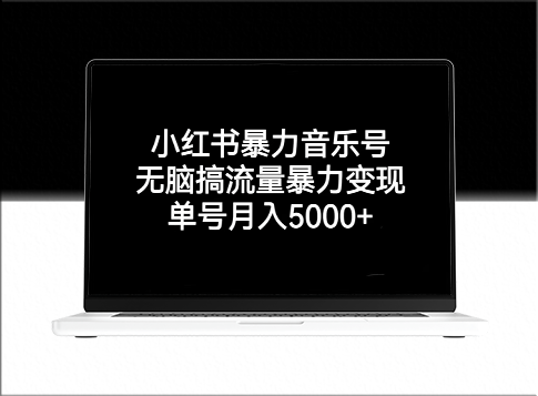 小红书暴力音乐号攻略：如何实现月入5000+的流量变现秘籍-资源网站
