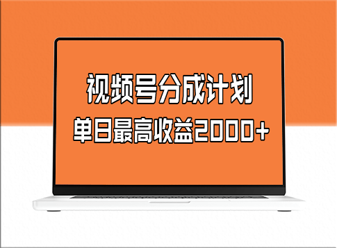 全新蓝海项目_玩转视频号掘金计划_日入2000+-资源网站