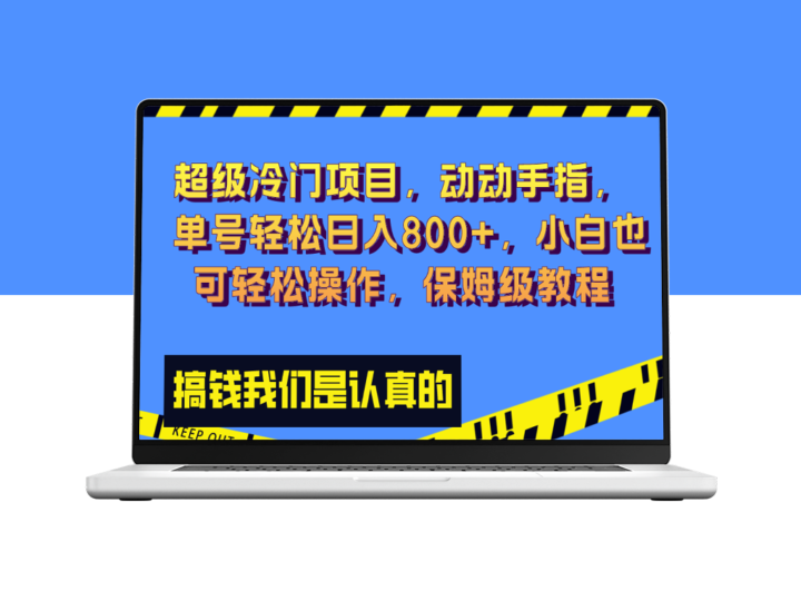 超级冷门项目：日入800+_小白也能操作_保姆级教程-资源网站