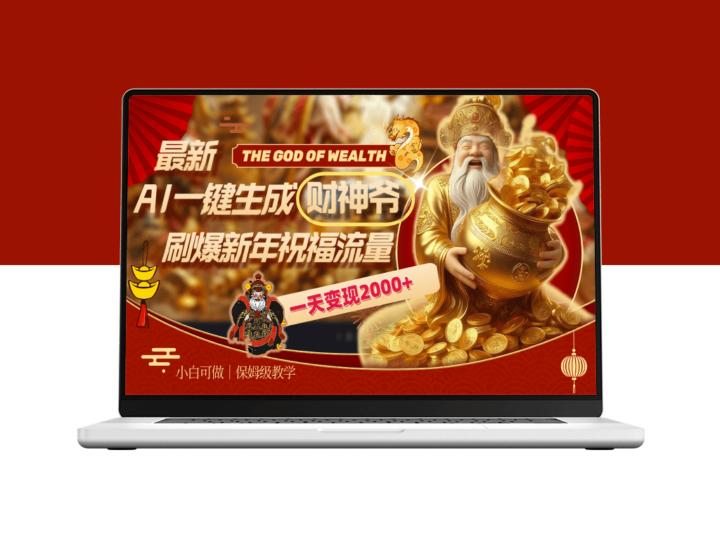 一键生成财神爷_引流新年祝福_日赚2000+-资源网站
