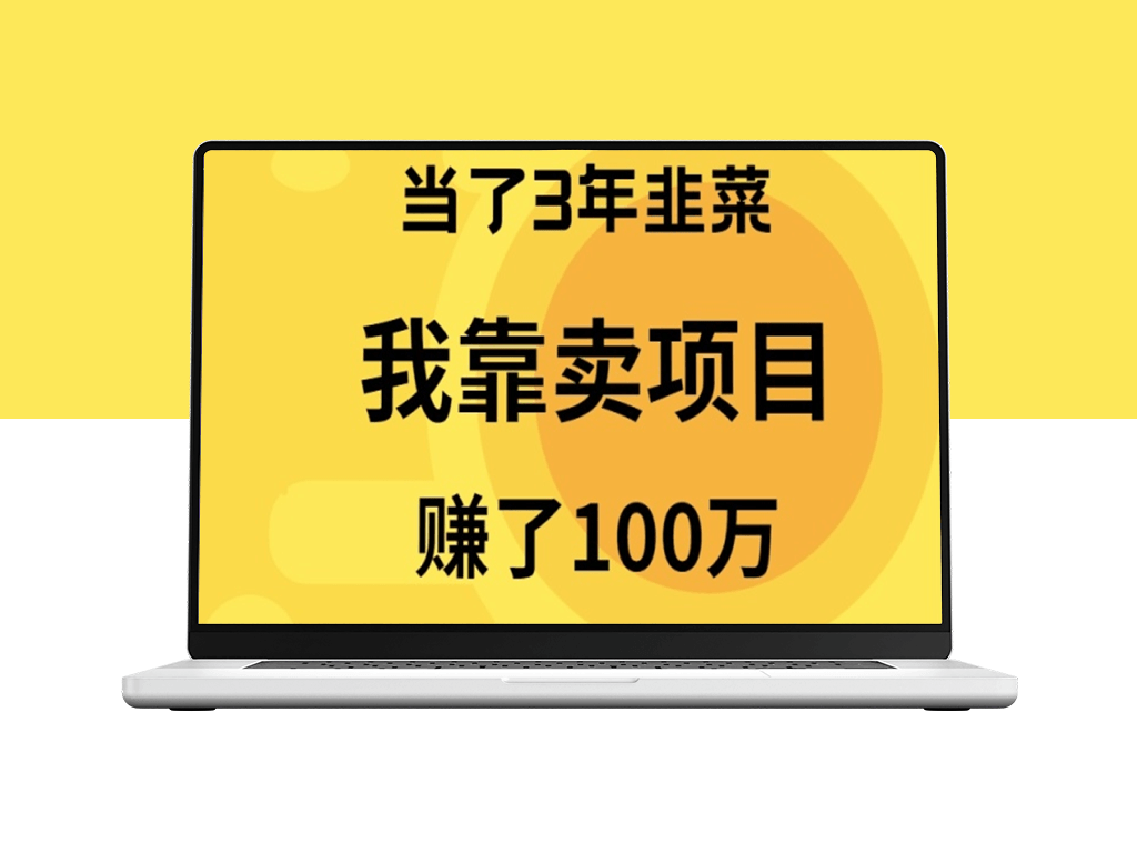 从“韭菜”到百万富翁：3年卖项目路-资源网站