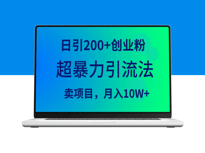 超暴力引流法：每日吸引200+创业者_月销售额达到10万-资源网站