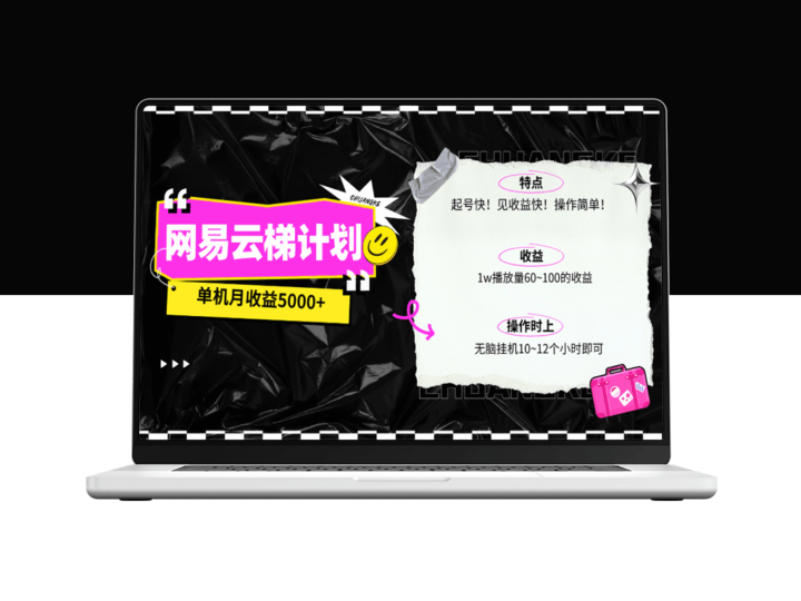 网易云梯计划：网页版单月收益5000元_盈利模式可放大操作-资源网站