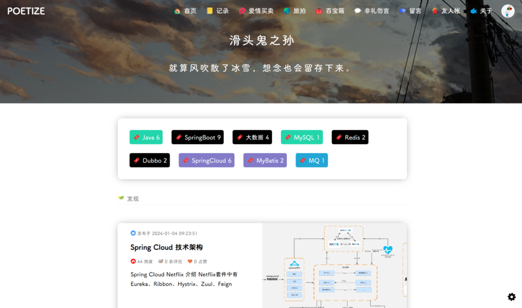 图片[3]-Poetize：打造你的个人博客_最美开源系统