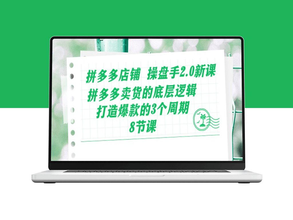 拼多多店铺运营：操盘手2.0课程_卖货底层逻辑与打造爆款-资源网站