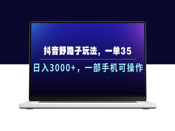 抖音新玩法_一单赚35元_月入破万_仅用手机即可实现-资源网站