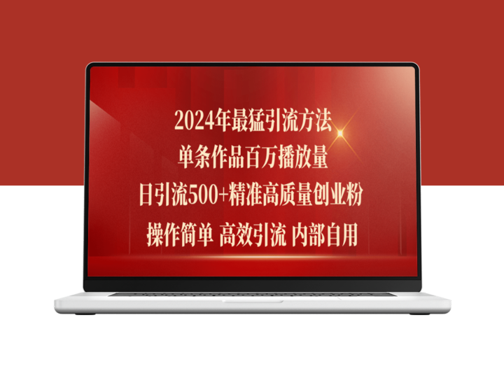 2024年最强暴力引流：单条内容破百万播放_日增500+精准创业粉丝-资源网站