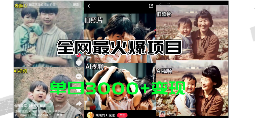 图片[1]-用AI让老照片“活”起来_每天赚3000+_内附免费工具