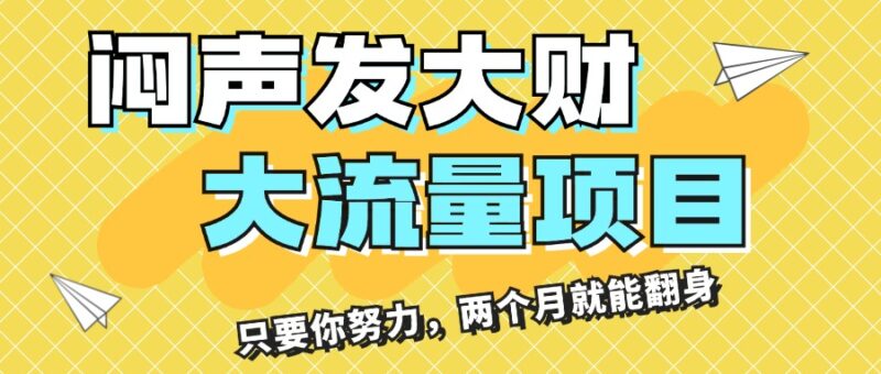暴利项目：驾驭大流量_月入三万-资源网站