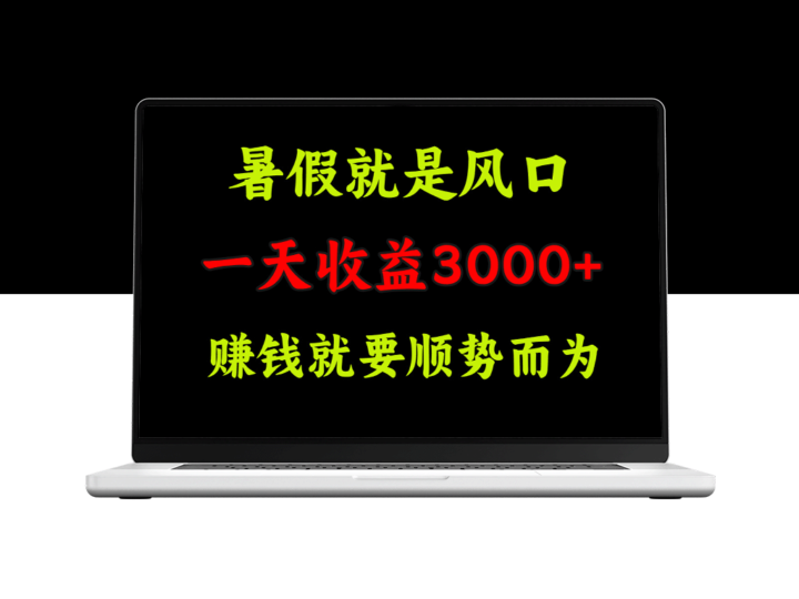 暑假风口抓住商机：一天收益3000+ 赚钱新模式-资源网站