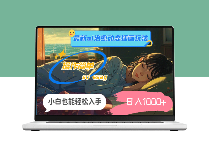 2024年AI治愈系动态插画新玩法_日入1000+-资源网站