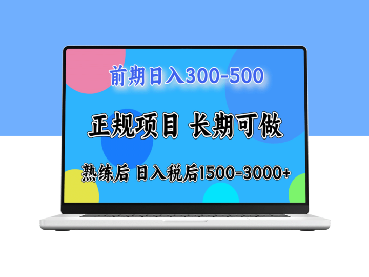 日赚500_月入万元：掌握这些技巧_每天税后收益1500-3000-资源网站