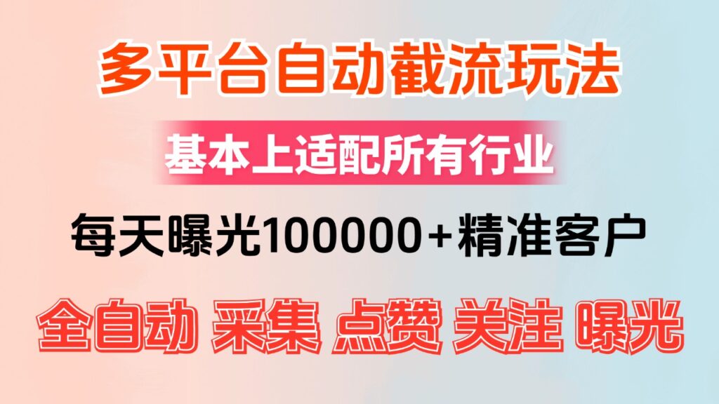 图片[1]-全自动引流系统：小红书与抖音视频号精准获客-资源网站