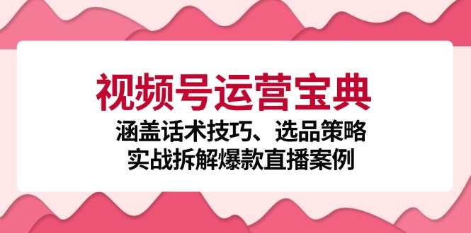图片[1]-视频号运营秘籍：话术精炼_选品智慧与爆款直播实战-资源网站