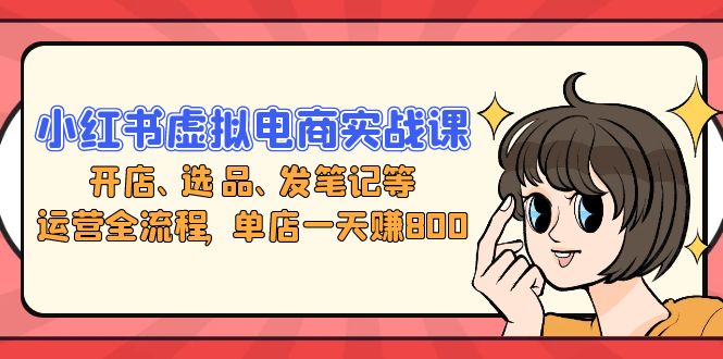 图片[1]-小红书电商教程：从开店到选品_日赚800的全流程实战指南-资源网站