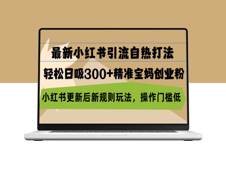 最新小红书引流打法_日吸300+精准宝妈创业粉-资源网站