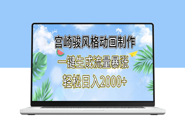 宫崎骏风格动画制作_一键生成_日赚2000+-资源网站