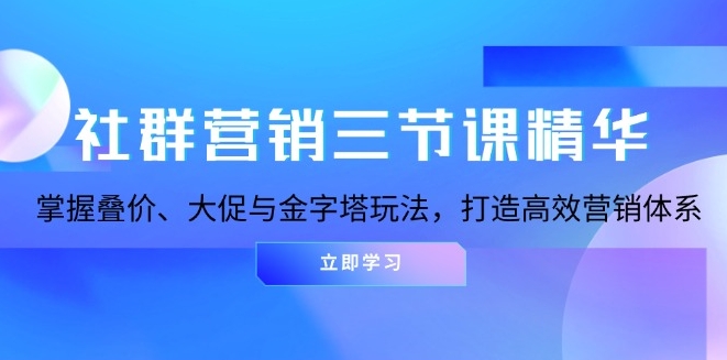 图片[1]-社群营销_叠价大促与金字塔策略_打造高效增长体系-资源网站