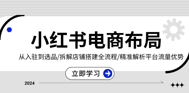 图片[1]-小红书电商攻略_入驻到选品_店铺搭建与流量引导-资源网站