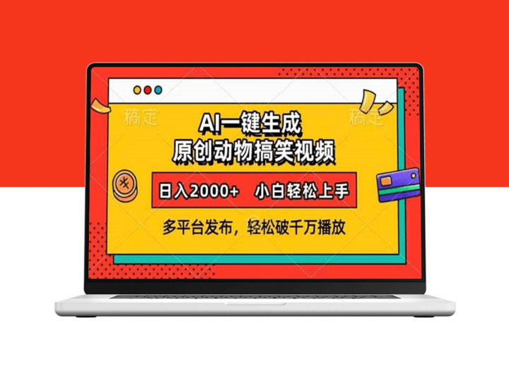 AI制作爆笑动物视频_覆盖多平台_日赚2000+_破千万播放-资源网站