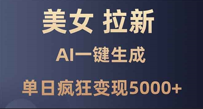 图片[1]-利用AI一键拉新_单日赚5000+_零基础也能上手-资源网站