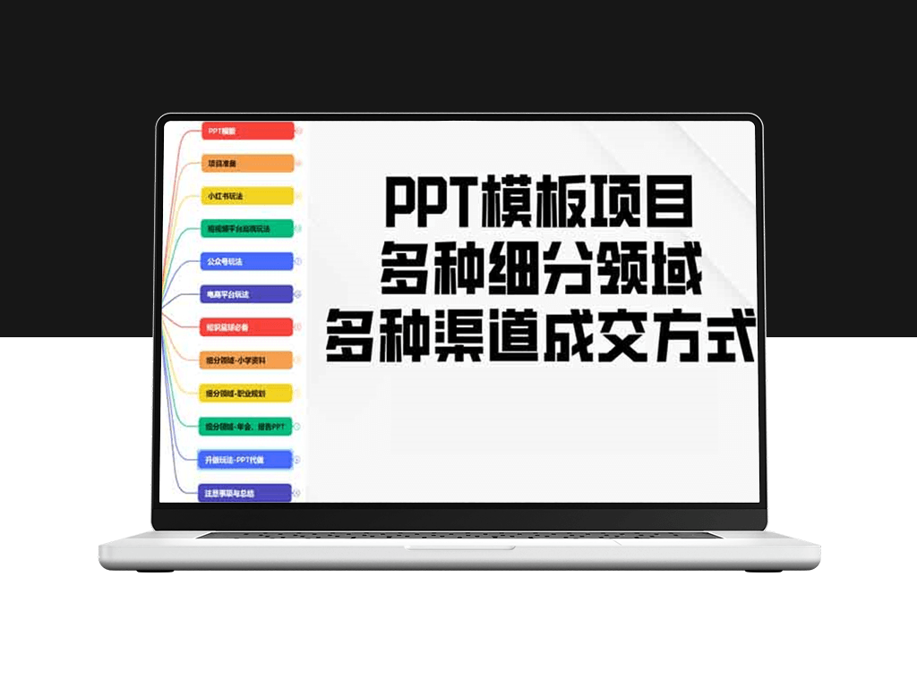PPT模板项目_多元细分领域与渠道成交技巧_实操教学-资源网站