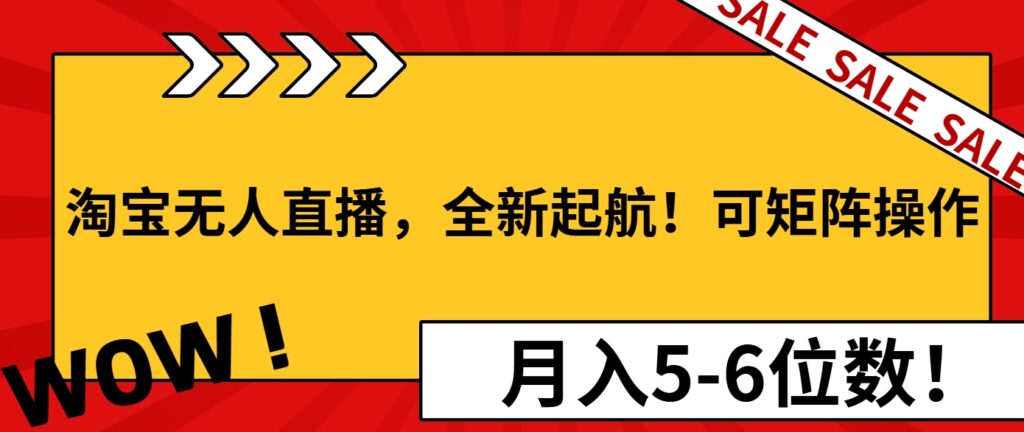 图片[1]-淘宝无人直播_矩阵操作引爆收益_月入5-6位数-资源网站